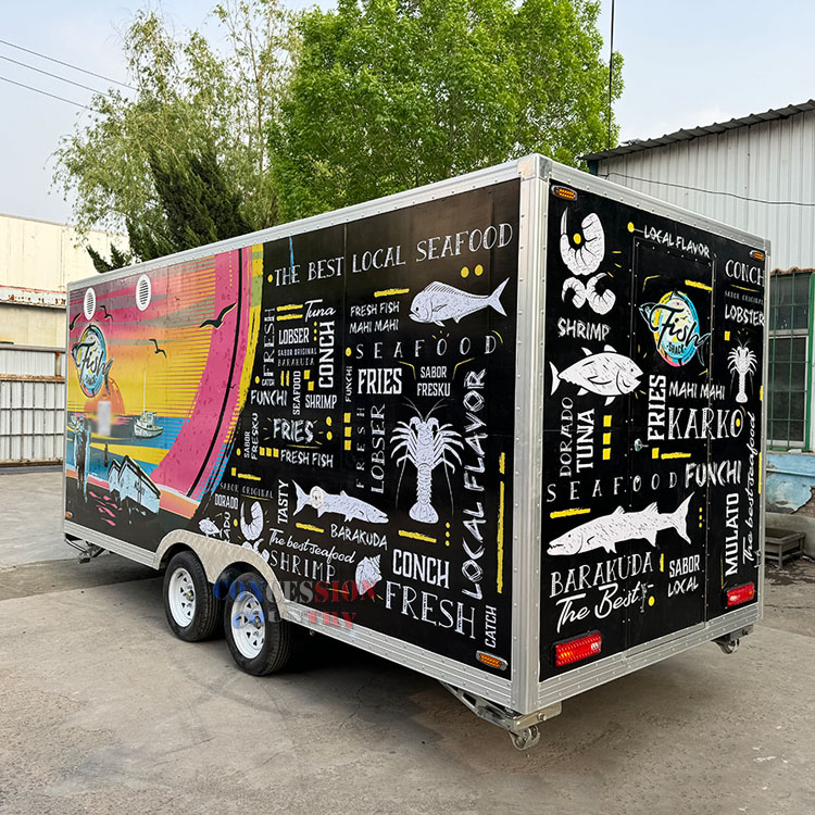 New completed custom food trailer