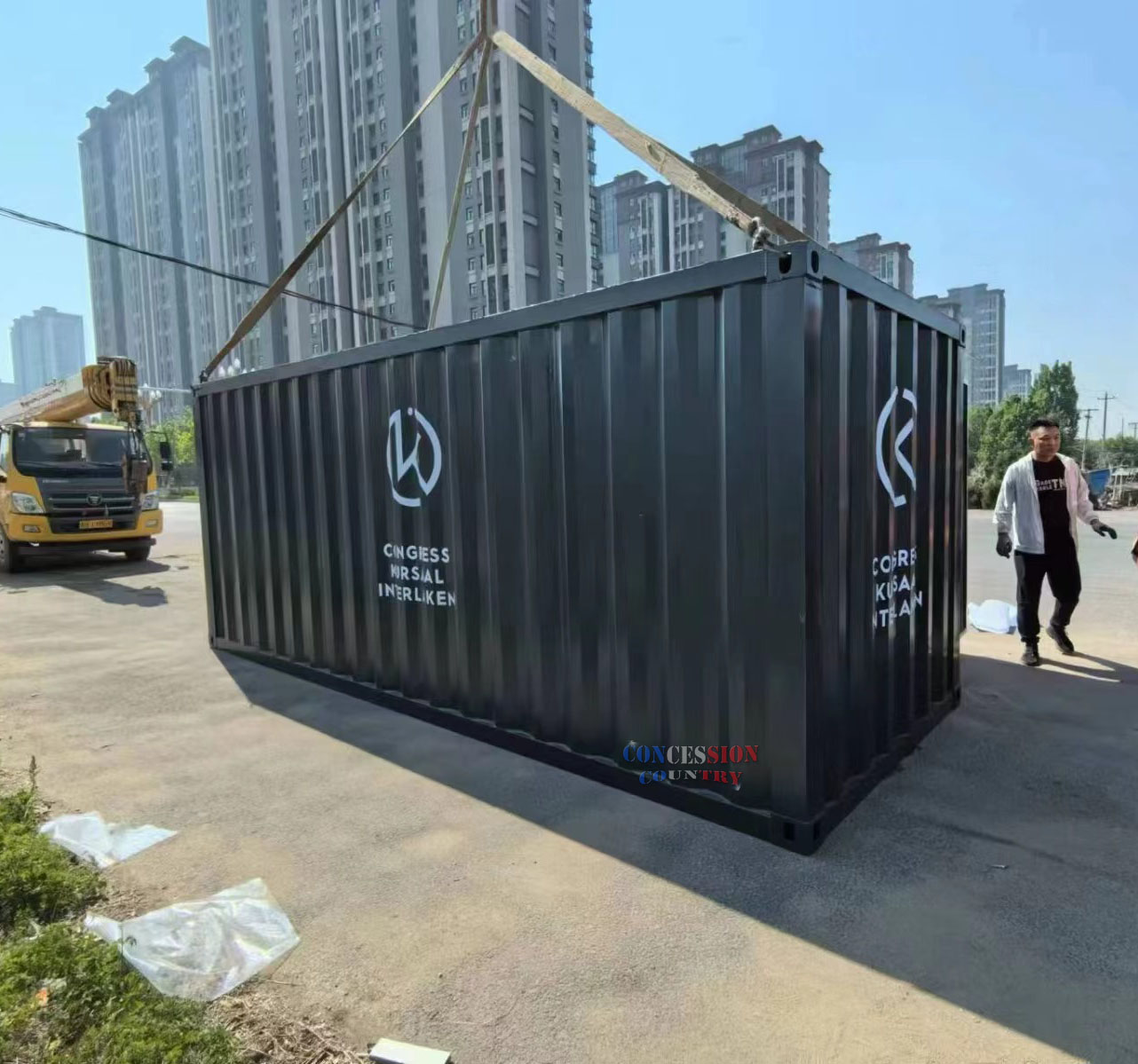 Container cafe shipped to USA