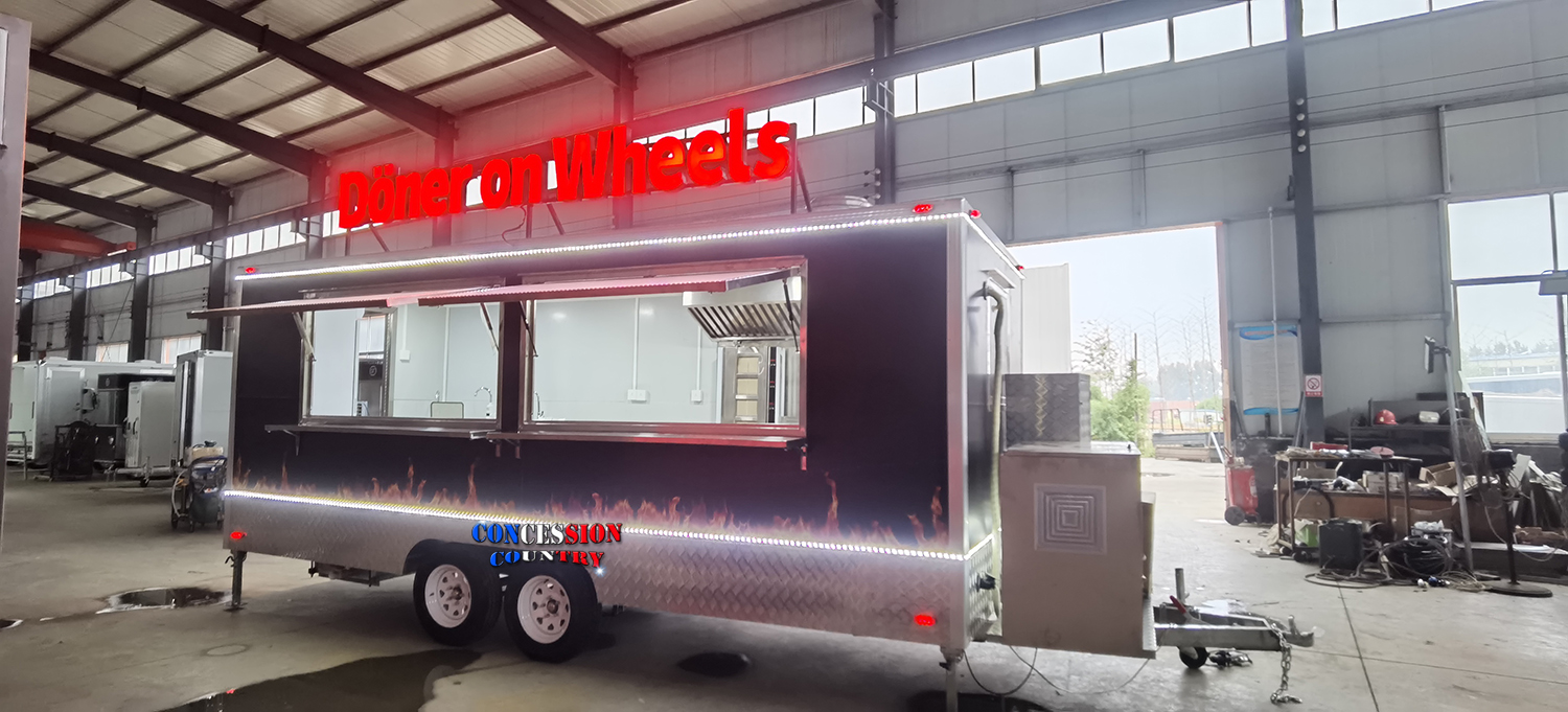 New finished custom food trailer