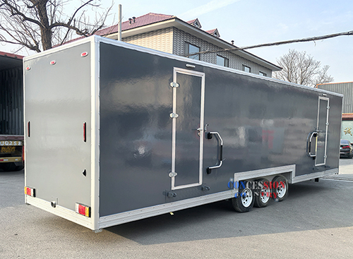Big toilet trailer ready to go