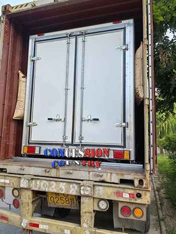 Freezer trailer container loading