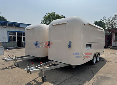 2 airstream style food trailer